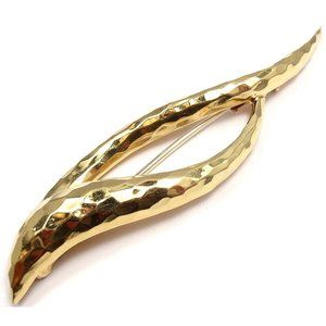 Rare! Authentic Henry Dunay 18k Yellow Gold Abstract Pin Brooch